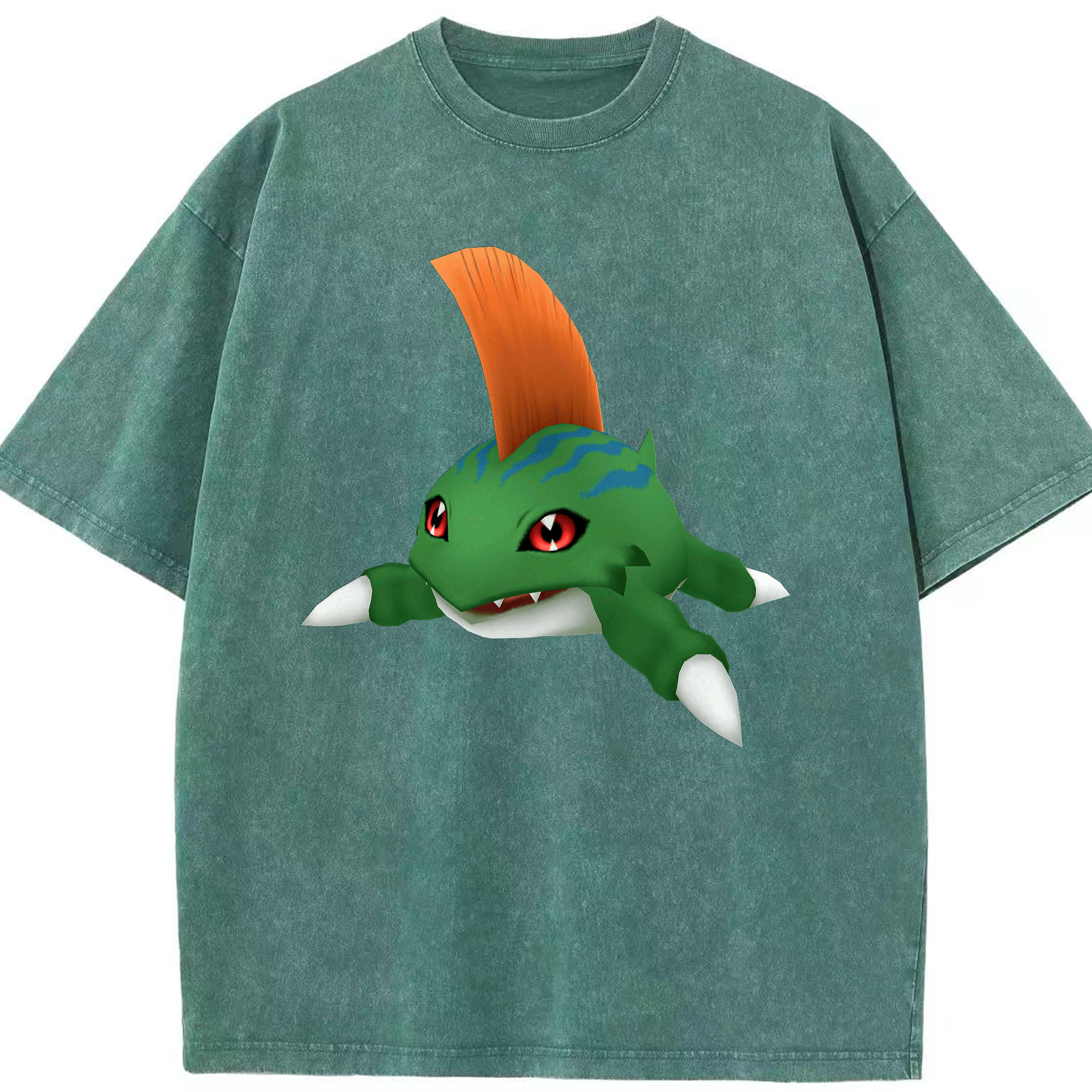 （画像用） Digimon デジタルモンスター/デジモン 綿100% ヴィンテージ風 半袖Tシャツ（フロントプリント）